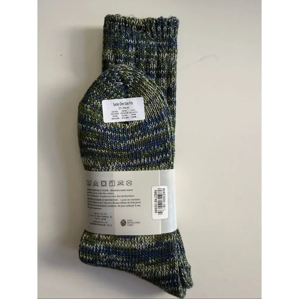 Anonymous ISM Socks Crew Made in Japan Cashmere Blend One Size Fits Most